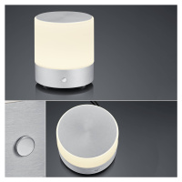 BANKAMP Button stolná LED lampa 18,5 cm hliník
