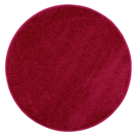 Kusový koberec Eton vínově červený kruh - 200x200 (průměr) kruh cm Vopi koberce