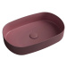 Sapho Sapho, INFINITY OVAL keramické umývadlo na dosku, 55x36 cm, matná Maroon Red, 10NF65055-2R