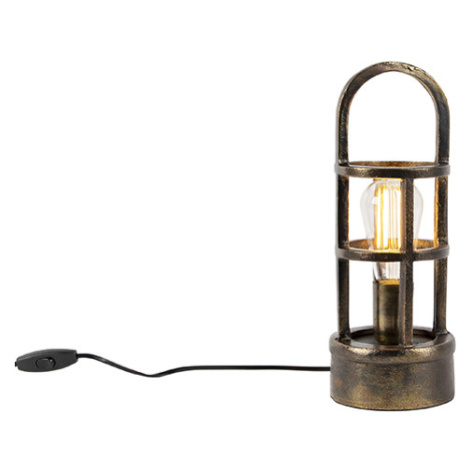 Stolná lampa v štýle art deco bronzová 35 cm - Kevie QAZQA