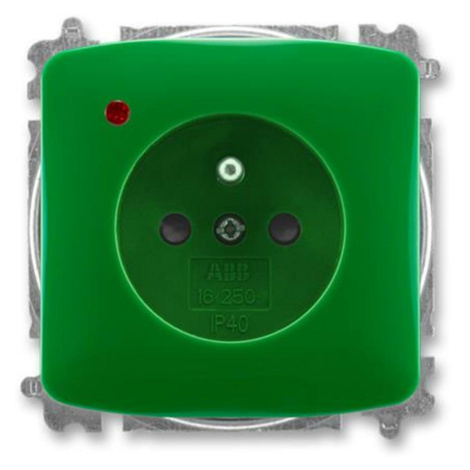 Zásuvka 2P+T/16A/250V prep.ochr. clonky (PS) IP40 zelená Tango (ABB)