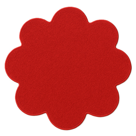 Kusový koberec Eton červený květina, 120x120 kytka, červená, dětský pokoj, Vopi