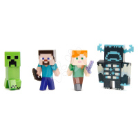 Figúrky zberateľské Minecraft Figures 4-Pack Jada kovové sada 4 druhov výška 6 cm