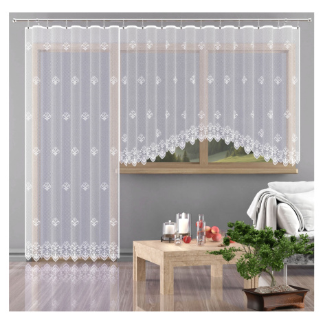 Hotová záclona alebo balkónový komplet, Elisa, biela 180 x 250 cm dvere FORBYT