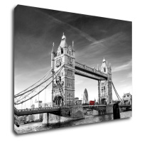 Impresi Obraz Tower Bridge čiernobielý - 70 x 50 cm