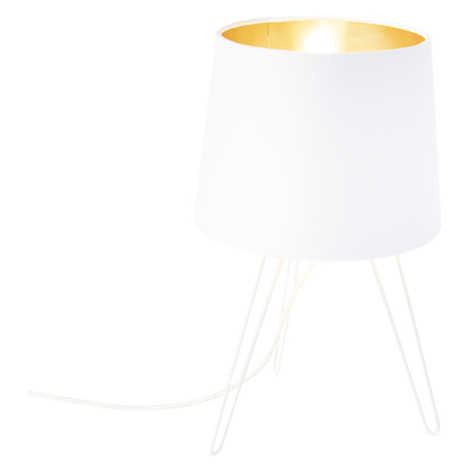 Moderná stolová lampa biela - Lofty QAZQA