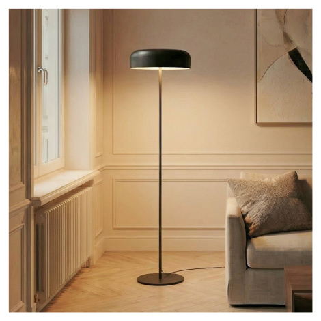 Stojacia lampa Lindby Edion, čierna, kov