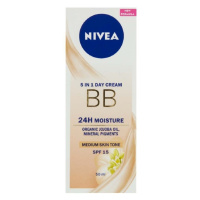 NIVEA Skrášľujúci denný BB krém 5 v 1 pre stredný až tmavší odtieň pleti OF 15 50 ml