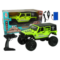 mamido  Terénne auto na diaľkové ovládanie Rock Crawler 2,4 GHz 1:8 zelené