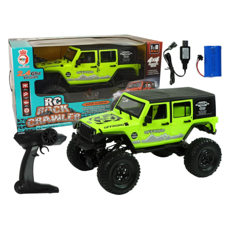 mamido  Terénne auto na diaľkové ovládanie Rock Crawler 2,4 GHz 1:8 zelené