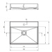 Deante Correo, granitové umývadlo na dosku 500x400x125 mm, antracitová metalíza, DEA-CQR_TU5S