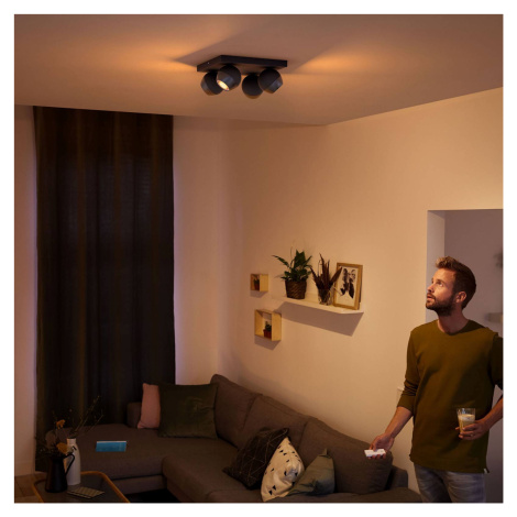 Philips Hue Buckram 4-pl. stmievač čierny