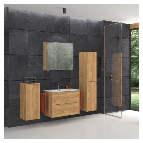 Kúpeľňová skrinka s keramickým umývadlom Amanda C 80 - dub country | A-Interiéry amanda_80_C