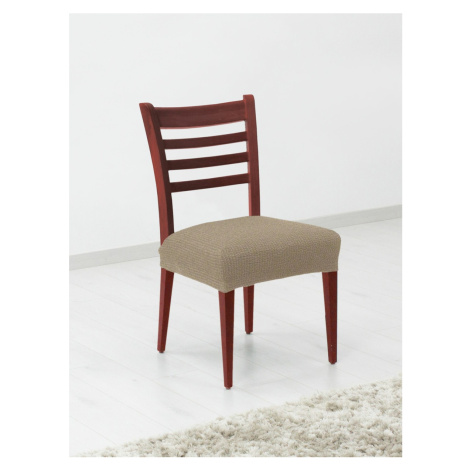 Poťah elastický na sedák stoličky, komplet 2 ks Denia, orieškový FORBYT