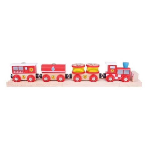 Bigjigs Rail Hasičský vlak + 3 koľaje