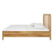 Dvojlôžková posteľ z dubového dreva 180x200 cm v prírodnej farbe Harmark - Skandica
