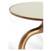 Sklenený okrúhly konferenčný stolík v bronzovej a béžovej farbe ø 65 cm Mello – Light & Living