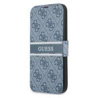 Diárové puzdro Guess na Apple iPhone 13 mini GUBKP13S4GDBL 4G Printed Stripe modré