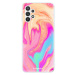 Odolné silikónové puzdro iSaprio - Orange Liquid - Samsung Galaxy A32