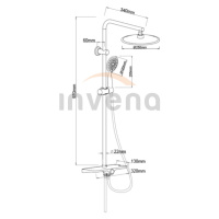 INVENA - Sprchový stĺp MUSTA BASIC, čierna AU-84-D04-X