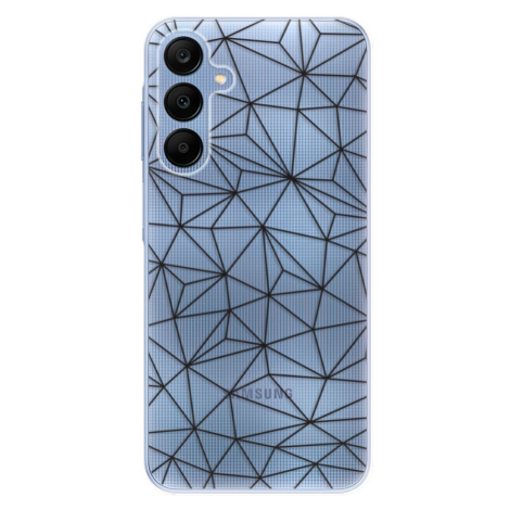 Odolné silikónové puzdro iSaprio - Abstract Triangles 03 - black - Samsung Galaxy A25 5G