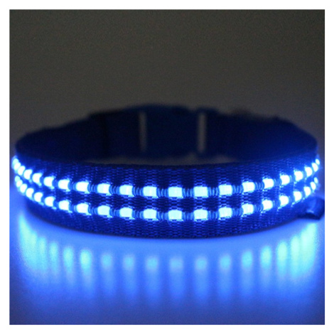 Reedog luminous USB svíticí obojek pro malé, střední a velké psy - Modrá - L