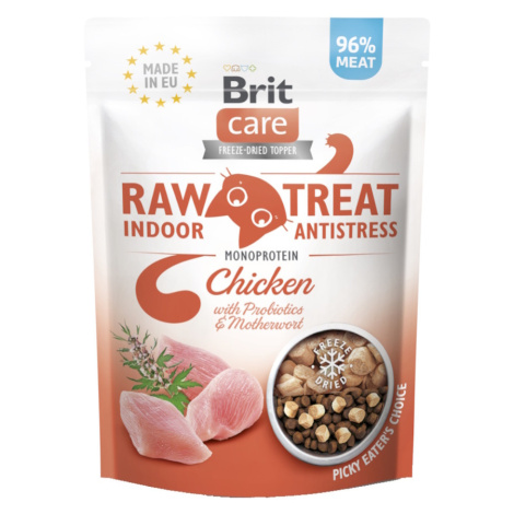 BRIT Raw Treat Cat Indoor Anti stress Chicken maškrty pre mačky 40 g