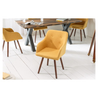 LuxD 24334 Dizajnová stolička Sweden Master horčicovožltá