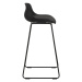 Dkton Dizajnová barová stolička Nerys, čierna