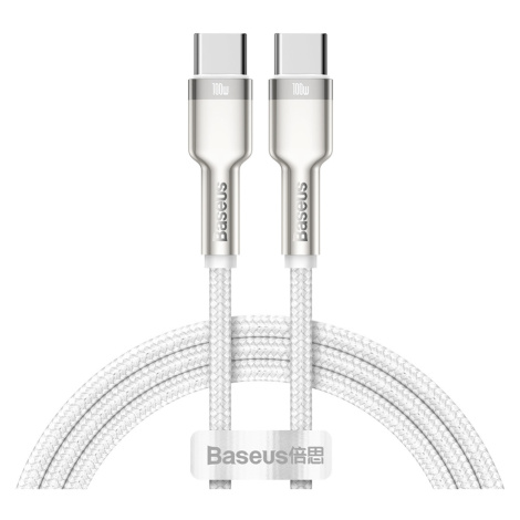 Dátový kábel Baseus Cafule Metal USB-C - USB-C 100W 1,0 m biely