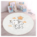 Krémovobiely detský koberec ø 100 cm Comfort – Mila Home