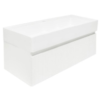 Kúpeľňová skrinka s umývadlom SAT Evolution 98x30x44,8 cm biela matná SATEVO100WMU2