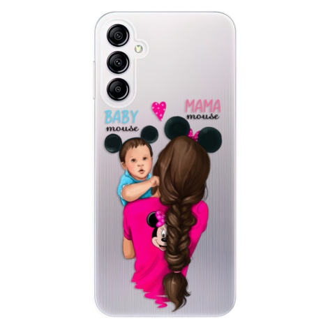 Odolné silikónové puzdro iSaprio - Mama Mouse Brunette and Boy - Samsung Galaxy A14 / A14 5G