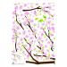 Sada samolepiek Ambiance Tree Branch Pink Flowers