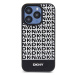 DKNY PU Leather Repeat Pattern Bottom Stripe MagSafe Apple iPhone 14 Pro DKHMP14LPSOSPK Black