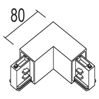 Ivela 90° rohový uzemňovač pre LKM quadro, biely