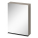 CERSANIT - Zrkadlová skrinka VIRGO 60 sivý dub s čiernymi úchytmi S522-016