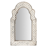 Estila Provensálske luxusné nástenné zrkadlo Melisandre s ozdobným rámom z kovu sivej farby s pa