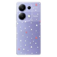 Odolné silikónové puzdro iSaprio - Abstract Triangles 02 - white - Xiaomi Redmi Note 13 Pro
