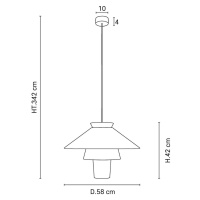 MARKET SET Závesné svietidlo Ruche, Ø 58 cm, marshmallow