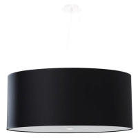 Čierne závesné svietidlo s textilným tienidlom ø 70 cm Volta – Nice Lamps