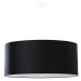 Čierne závesné svietidlo s textilným tienidlom ø 70 cm Volta – Nice Lamps