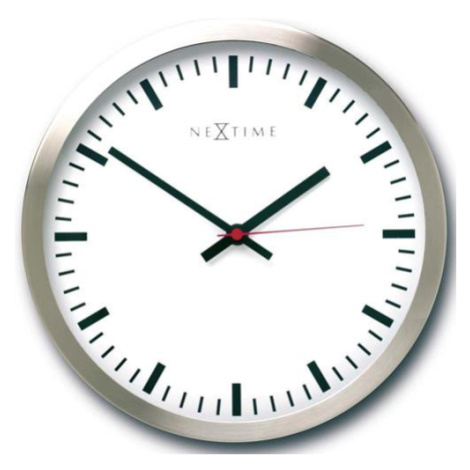 Nástenné hodiny Nextime Stripe 2524 white 45cm