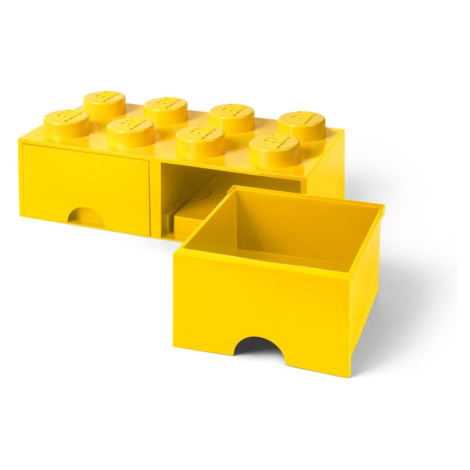 Žltý úložný box s dvoma zásuvkami LEGO®