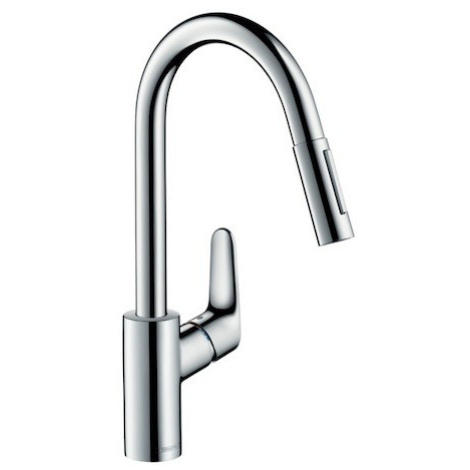 Drezová batéria Hansgrohe Focus M41 s vyťahovacou spŕškou, 2 prúdy chróm 31815000