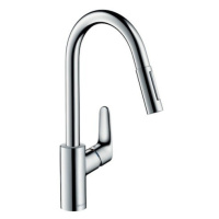 Drezová batéria Hansgrohe Focus M41 s vyťahovacou spŕškou, 2 prúdy chróm 31815000