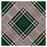 MINDTHEGAP Checkered Patchwork British Green - tapeta