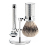 Mühle Traditional Silvertip Badger sada na holenie, Štetku na holenie z jazevečích štetín + Kovo