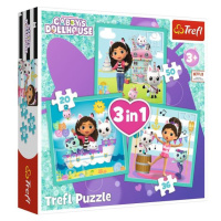 Trefl Puzzle 3v1 - Gabbyine aktivity / Universal Gabby's Dollhouse