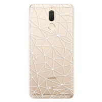 Odolné silikónové puzdro iSaprio - Abstract Triangles 03 - white - Huawei Mate 10 Lite